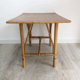 Table d'appoint en rotin vintage