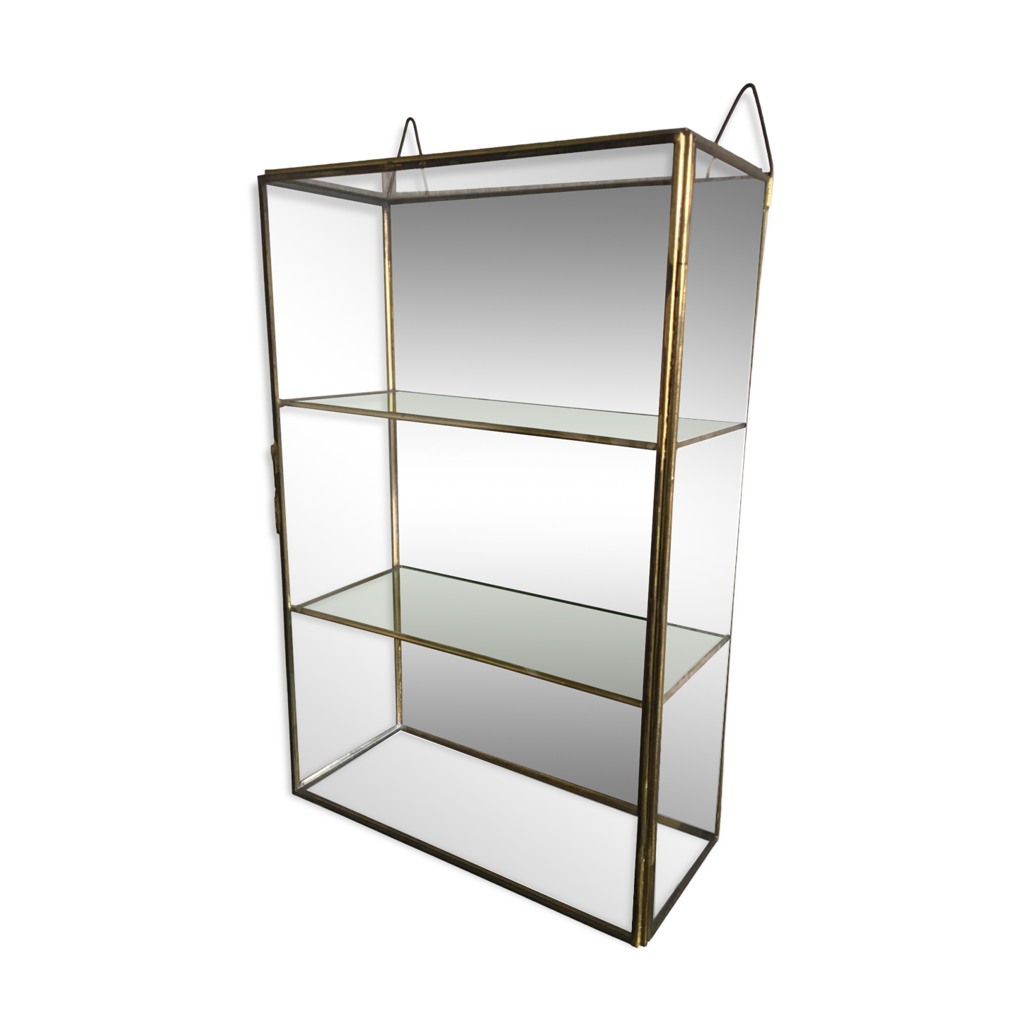 Vitrine murale laiton et verre