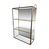 Vitrine murale laiton et verre