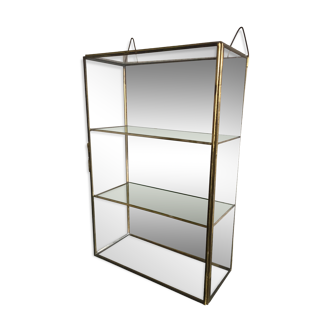 Vitrine murale laiton et verre
