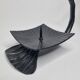 Art Deco wrought iron spade in the shape of Ginkgo Biloba leaf