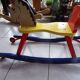 Cheval à bascule années 60 en bois