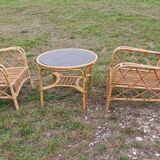 Vintage rattan garden furniture