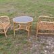 Salon de jardin vintage en rotin