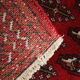 Tapis turkmène persan en laine rouge tissé à la main tapis oriental de petite surface - 60x130cm