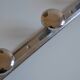 Vintage 80's chrome metal 5-hook wall coat rack