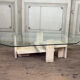 Brutalist travertine table by Willy Ballez, circa 1980
