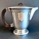 Art deco tea & coffee set in silver metal and ebony