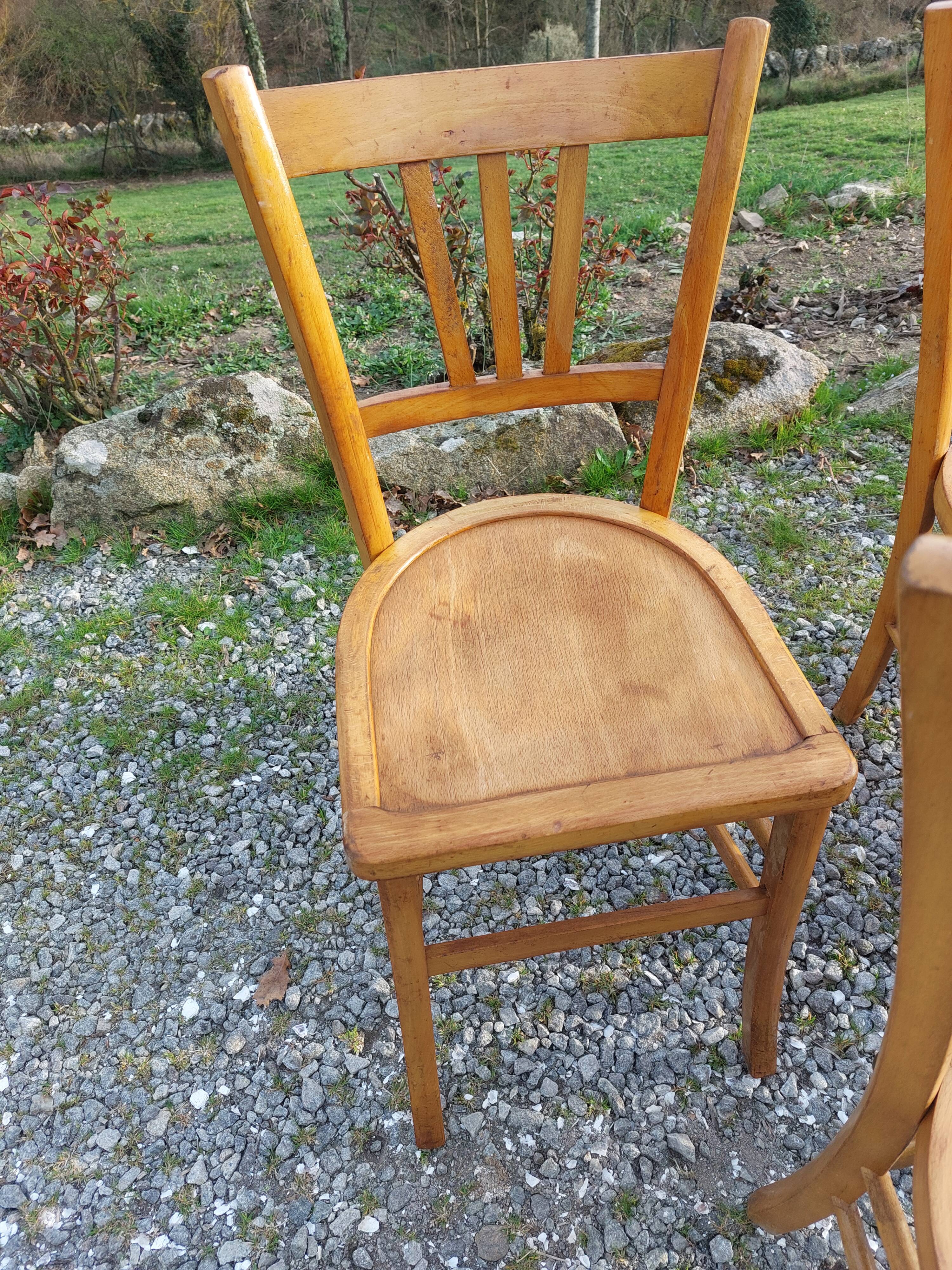 9 wooden bistro chairs, Luterma style