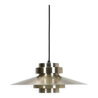 Mid-century pendant lamp in brass/gold finish / Danish modern design / Space Age / 1960s / 1970s