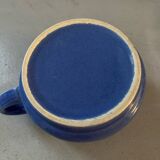 Vintage blue cup with flower decor