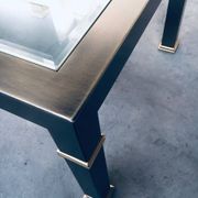 Vintage Postmodern Brushed Metal Coffee Table from Belgo Chrom / Dewulf Selection, 1980s