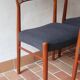 4 vintage Scandinavian chairs in teak and blue fabric - Model 26 by Henning Kjærnulf