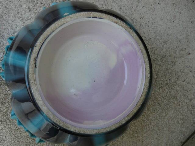 Ceramic cachepot vase by delfin massier circa 1890