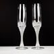 2 crystal champagne flute signed Faberge model "the north star"