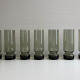 Lot de 7 verres à eau fumés