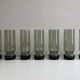 Lot de 7 verres à eau fumés