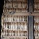 OLD WICKER STEEL AND WOOD TRAVEL TRUNK