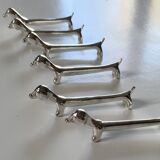 Vintage silver-plated dachshund knife rest