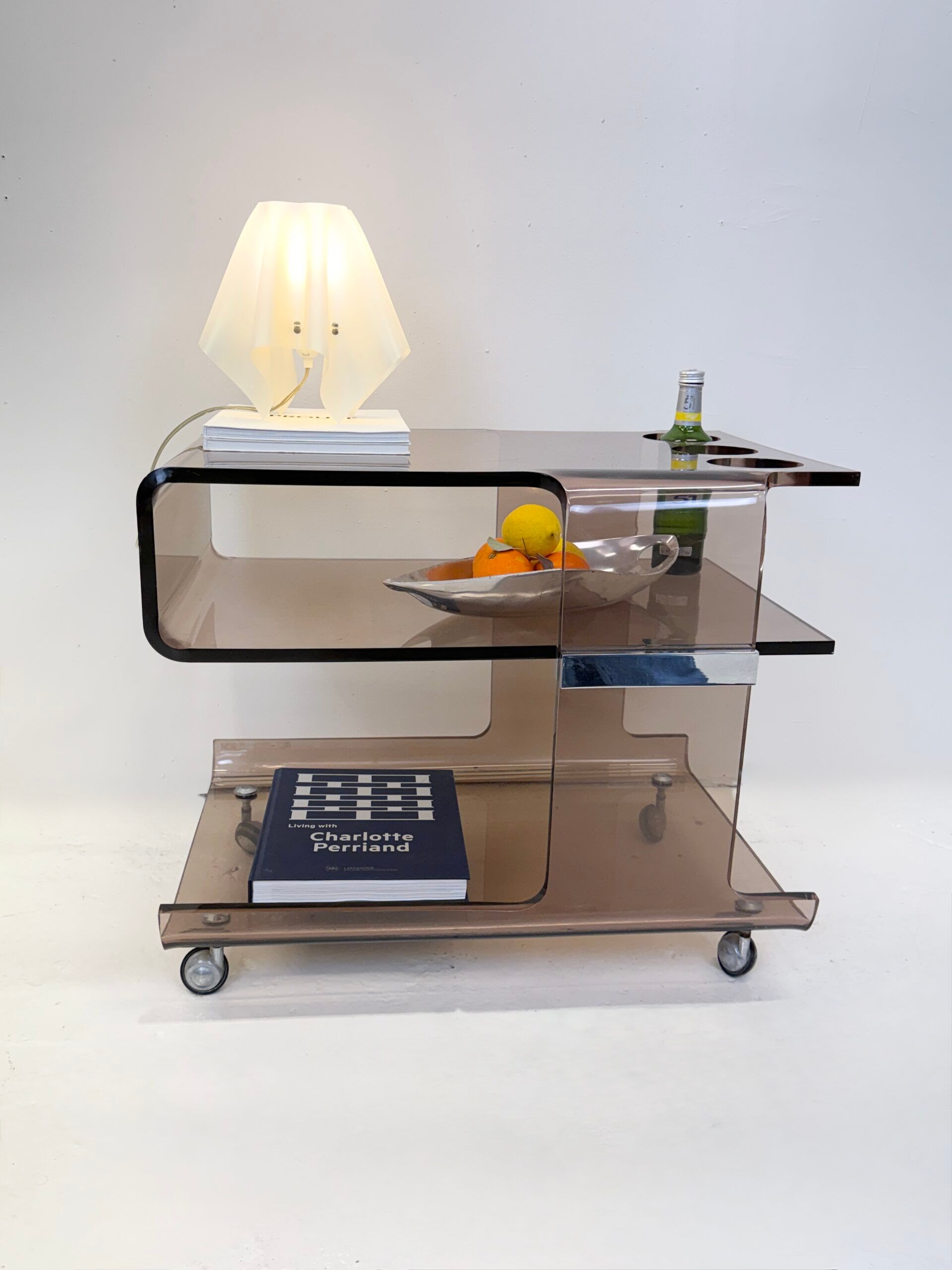 A plexiglass bar signed "Michel Dumas", 1970s.