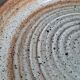 Round pyrite stoneware dish