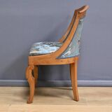 Chaise Gondole en Merisier et Érable moucheté, style Charles X – Milieu XXe