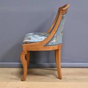 Gondola Chair in Cherry and Speckled Maple, Charles X Style – Mid-20th Century