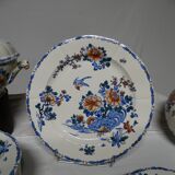 Gien. earthenware service part, rooster and peony model. 38 pieces