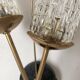 Pair of wall sconces from the 60s, gold metal and tulips.