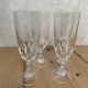 Set of 4 antique crystal flutes