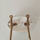Vintage wall coat hook in brass and Bakelite.