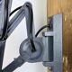 Grey Painted Industrial Scissor Wall Lamp, 1960s