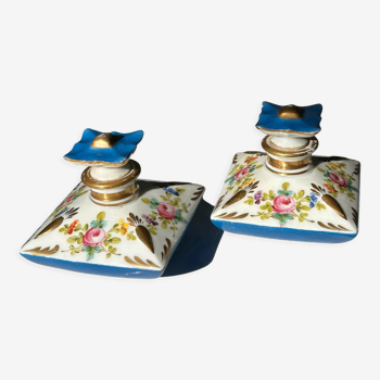 Pair of perfume vial in sèvres porcelain