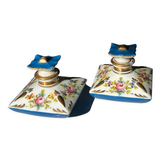 Pair of perfume vial in sèvres porcelain