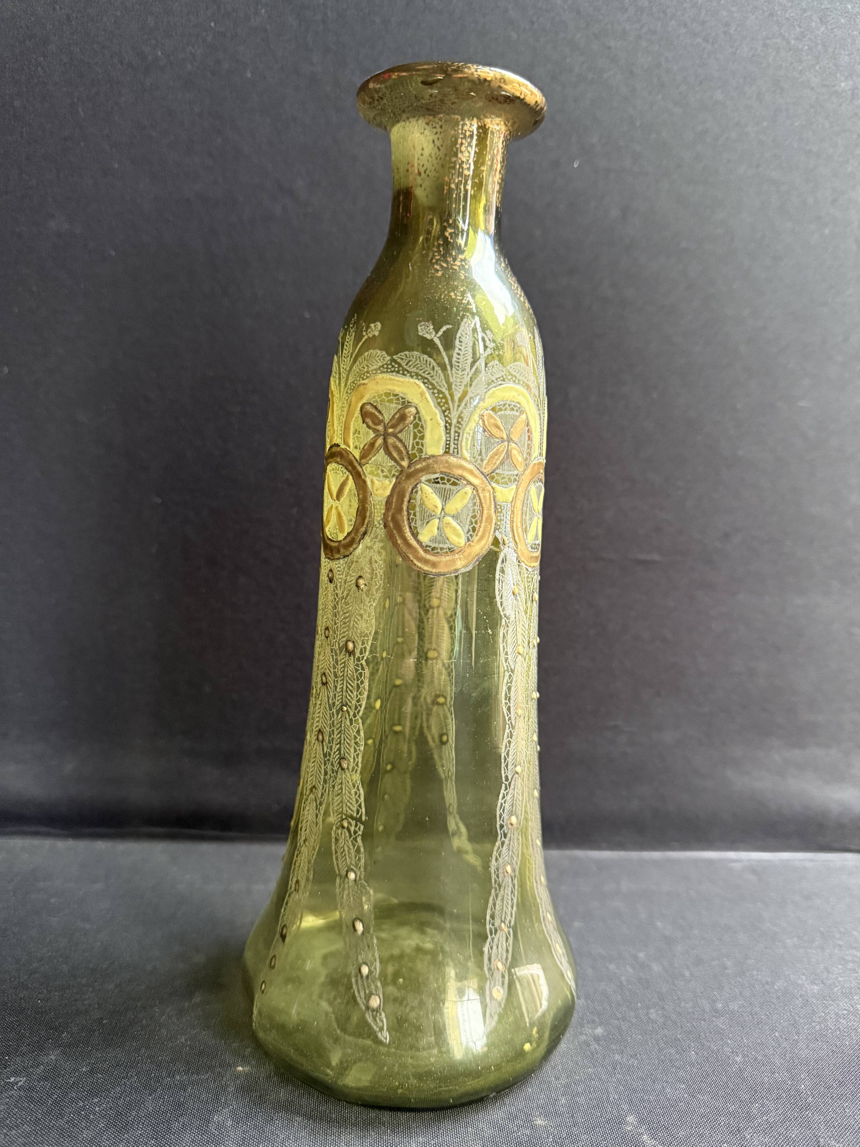 Pair of enamelled vases or carafes – Art Nouveau