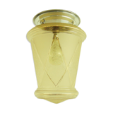 Lanterne ancienne des années 50 verre doré