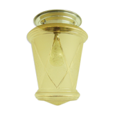 Lanterne ancienne des années 50 verre doré