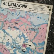 Old MDI map Germany Agricultural and vintage population