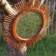 Miroir soleil en rotin 57 cm