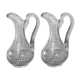 Paire de pichets en cristal taillé