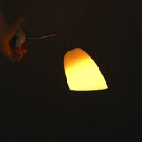 Brass and glass sconce