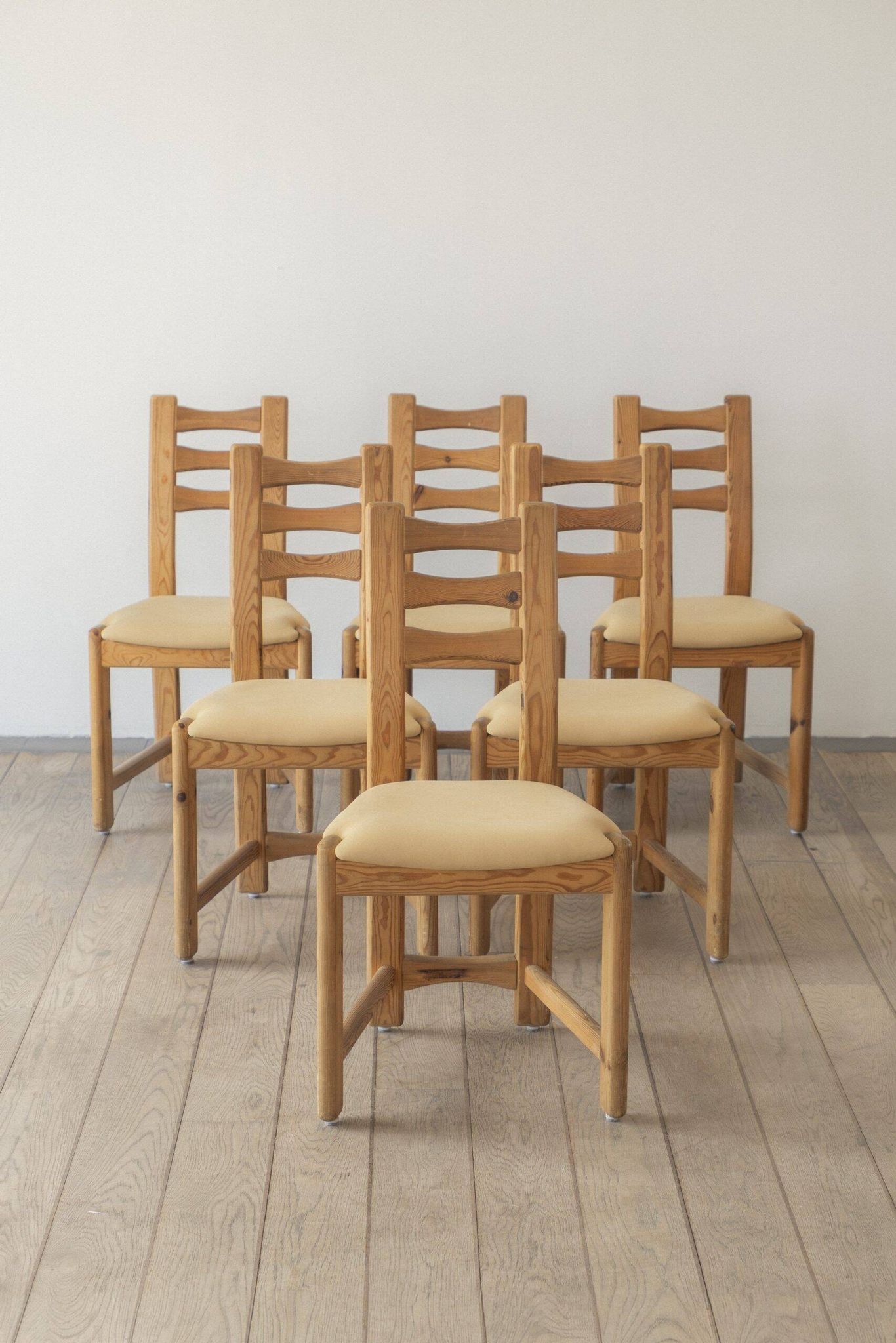 Chaises de salle à manger en pin Findahls Møbelfabrik (ensemble de six)