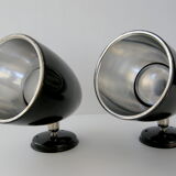 Pair of vintage 1950 adjustable spotlights