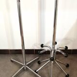 Chrome metal coat rack parrot, 12 balls, vintage 1970s