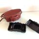 Appareil photo argentique Ultra Fex avec étui en cuir années 60