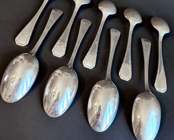 lot de couvert en métal argenté ALFENIDE ''CHRISTOFLE'', modèle TOSCA. - Réf 09.