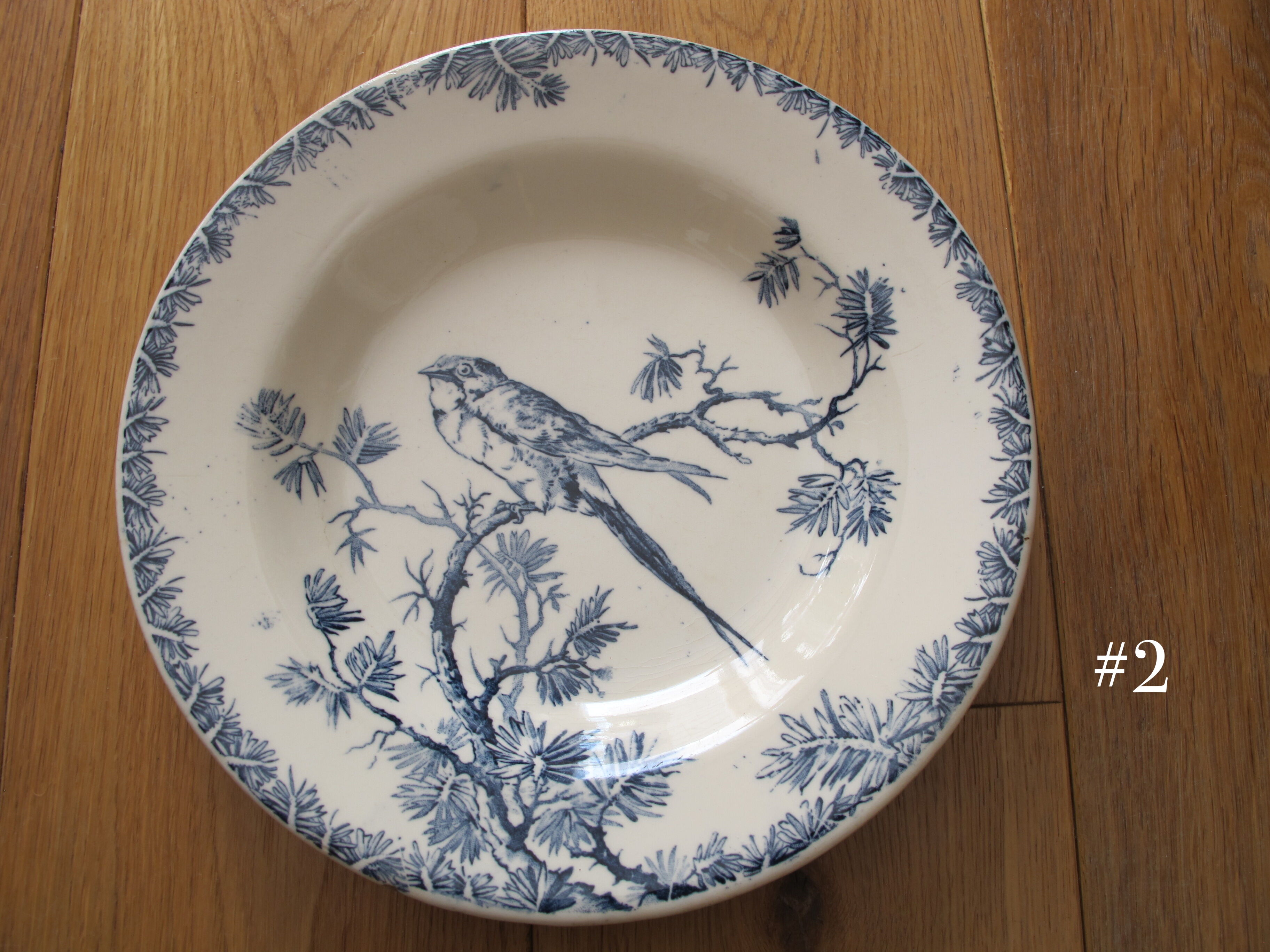 Set of 6 Gien hollow plates