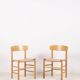 2x Børge Mogensen J39 People's Chair in Beech, 1970s Denmark