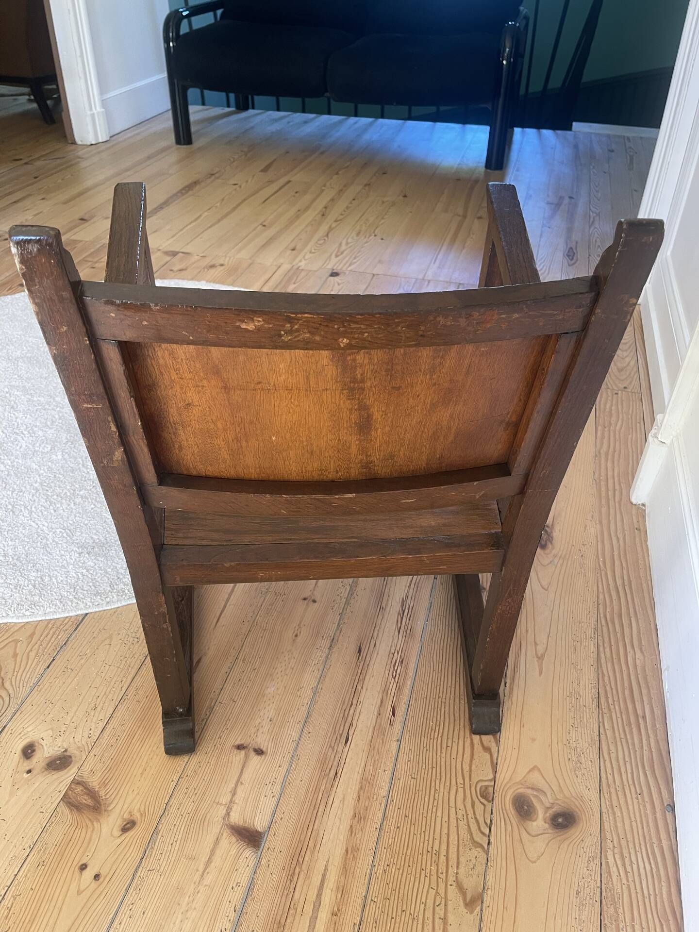 Art Deco wooden armchairs
