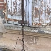 Wrought iron lamppost